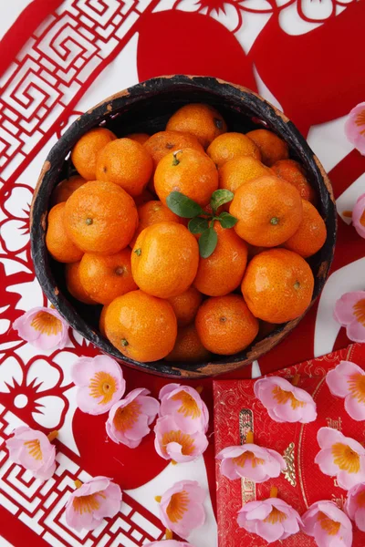 Gruppo di arance mandarine — Foto Stock