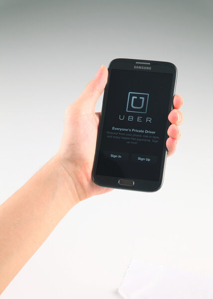 Human hand with phone