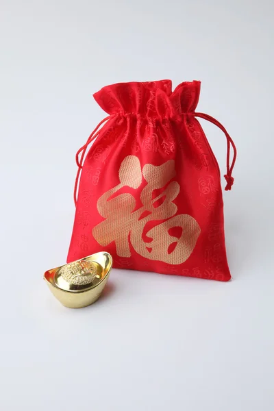 Red lucky bag — Stock Photo, Image