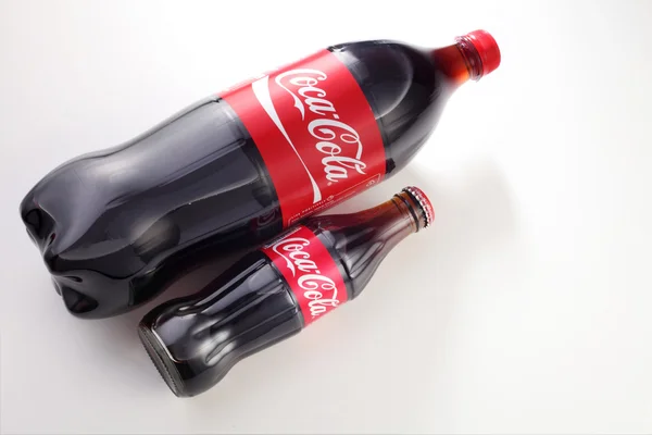 Coca cola bottles — Stock Photo, Image