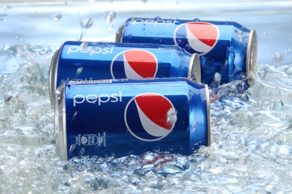 Cans of Pepsi cola