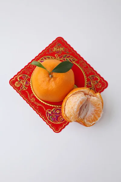 Mandarin ve yarı açık — Stok fotoğraf