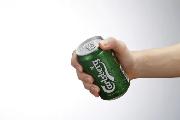 Carlsberg beer can — Stock Photo, Image