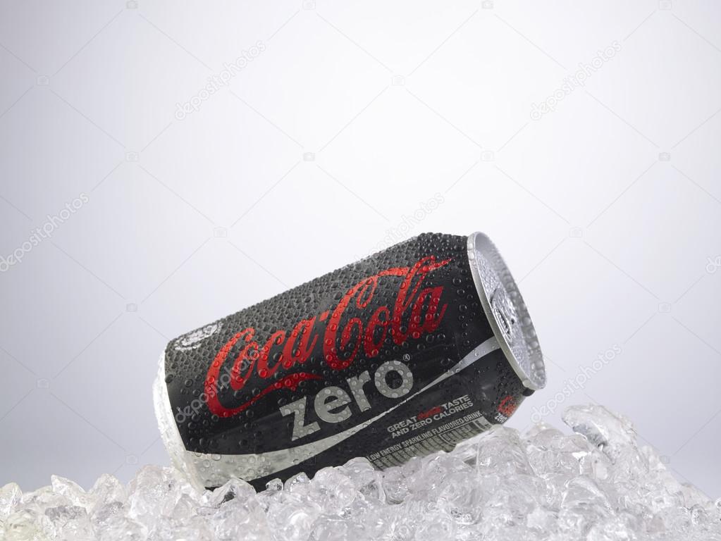 KUALA LUMPUR, MALAYSIA,  APRIL 2, 2015: Photo of a can of Coca-Cola. The brand is one of the most popular soda products in the world and it is sold almost everywhere