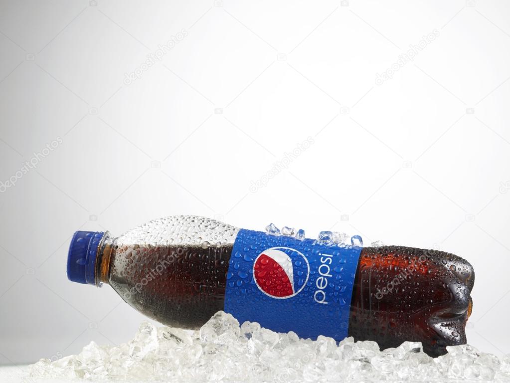 KUALA LUMPUR, MALAYSIA, MAY 14, 2015: Pepsi soft drink. Pepsi is a carbonated soft drink produced and manufactured by PepsiCo Inc. an American multinational food and beverage company.
