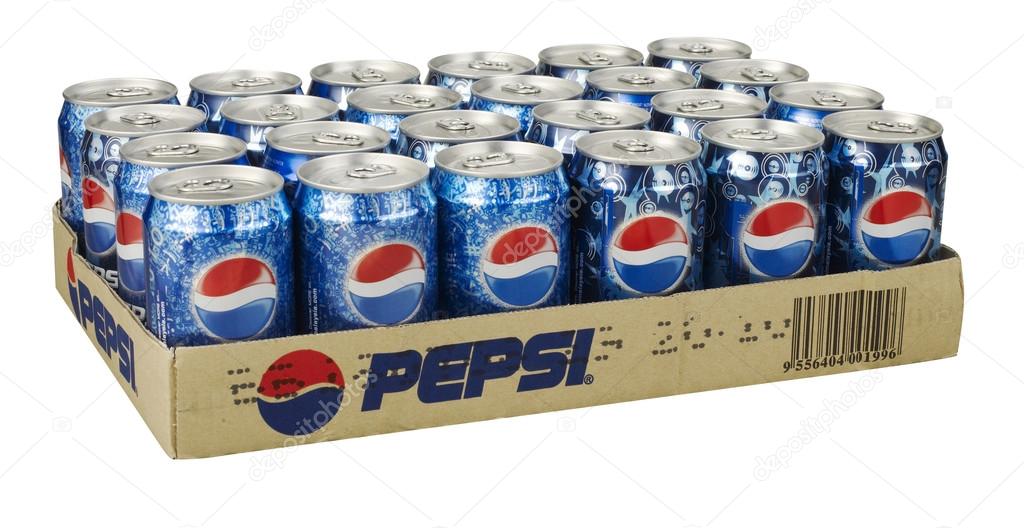 KUALA LUMPUR, MALAYSIA - March 26th 2015. Cans of Pepsi drinks. Pepsi is a carbonated soft drink produced and manufactured by PepsiCo Inc. an American multinational food and beverage company