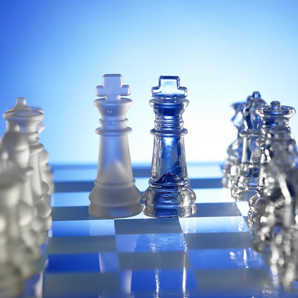Figuras de xadrez vista — Fotografia de Stock