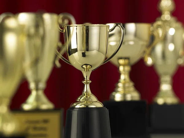 Variety glossy trophy bowls — Stock Photo, Image