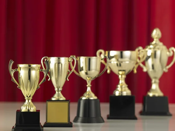 Variety glossy trophy bowls — Stock Photo, Image