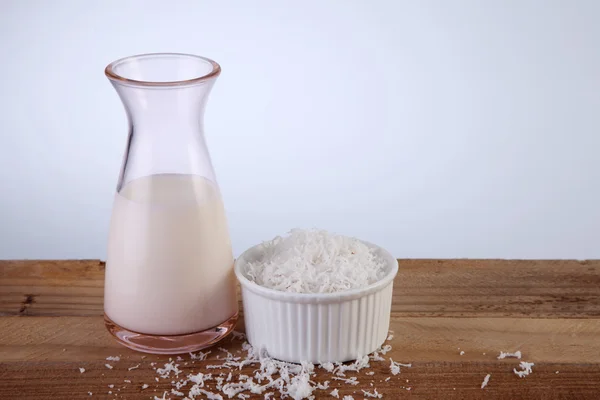 Vaso di latte di cocco — Foto Stock