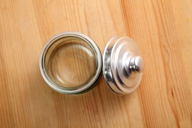 Üstten Görünüm açılan Cam Kavanoz 