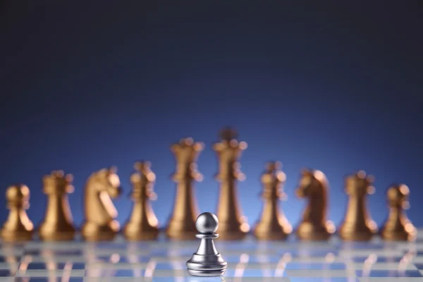 Вид шахматных фигур — стоковое фото