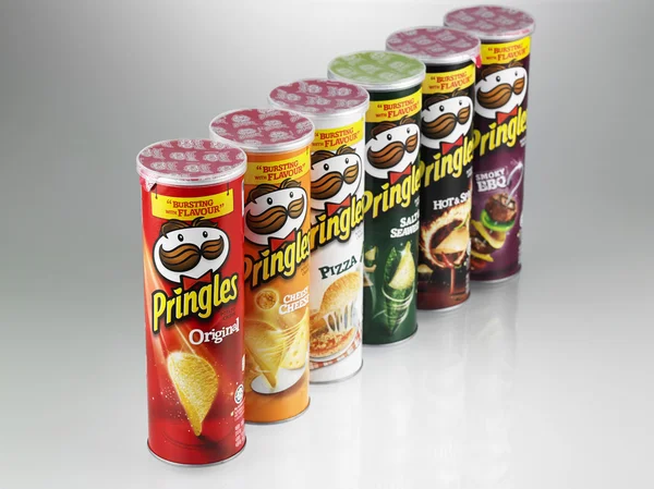 Uppsättning av Pringles chips — Stockfoto