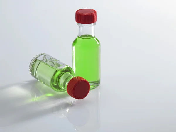 Пляшки харчових барвників — стокове фото
