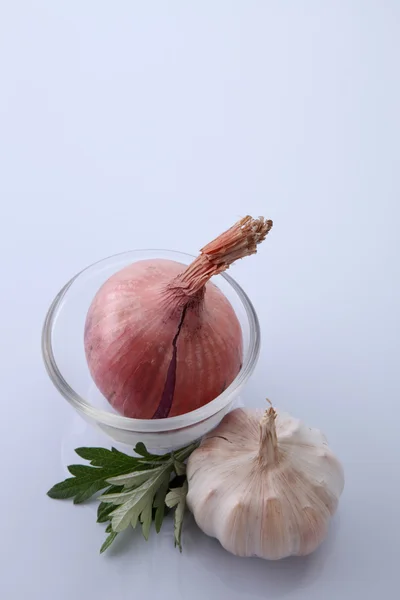 大蒜洋葱和艾蒿 — 图库照片