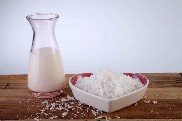 Jar of coconut milk — Stock Photo, Image