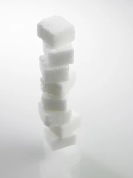 White sugar cubes — Stock Photo, Image