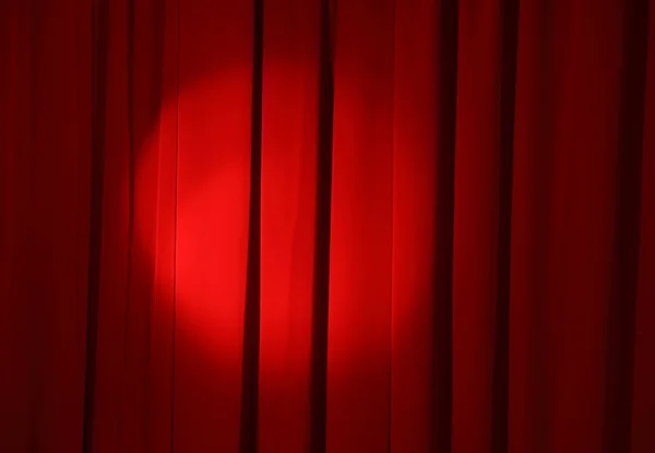 Spot light on the red curtain — Stock Photo, Image