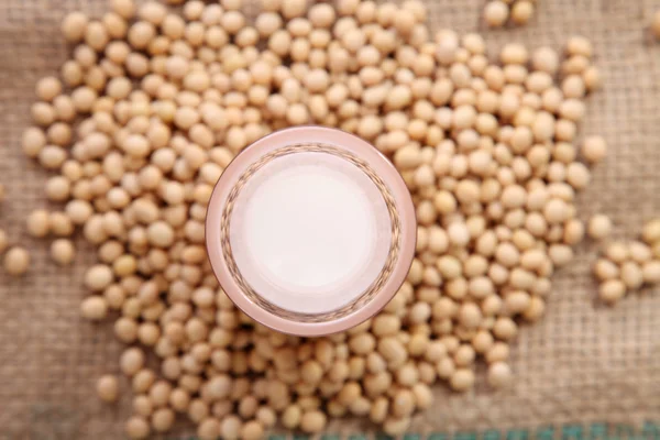 Soy beans with milk — Stock Photo, Image