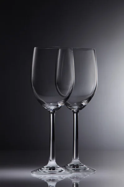 Empty wine glasses — Stock Photo, Image