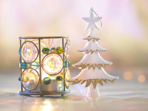 Färgglada dekorativa ljus hållare — Stockfoto