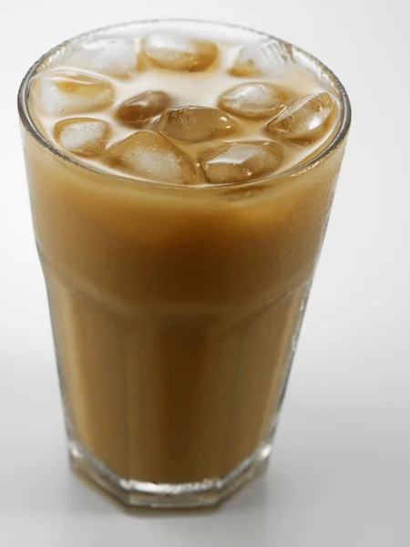 Cafea de gheață într-un pahar — Fotografie, imagine de stoc