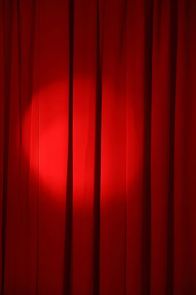 Spot light on the red curtain — Stock Photo, Image