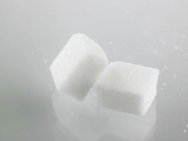 Witte suiker kubussen — Stockfoto