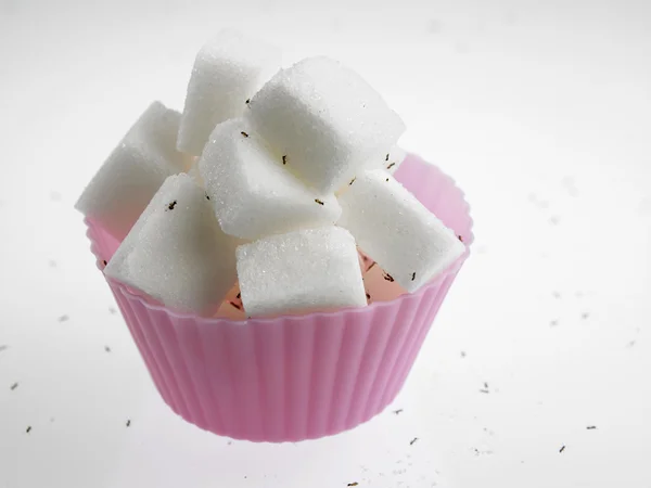 Cubes de sucre blanc — Photo