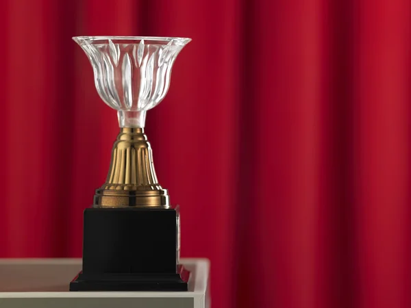 One crystal trophy — Stock Photo, Image