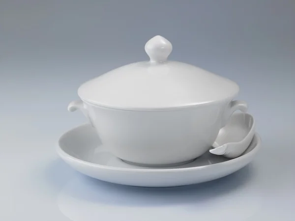 White soup bowl — Stock Photo, Image
