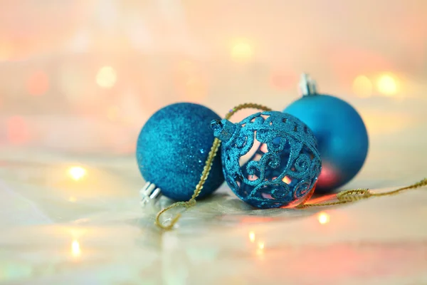 Blauwe kerstballen — Stockfoto