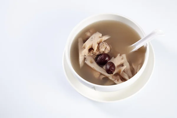 Lotus roots soup — Stock Photo, Image