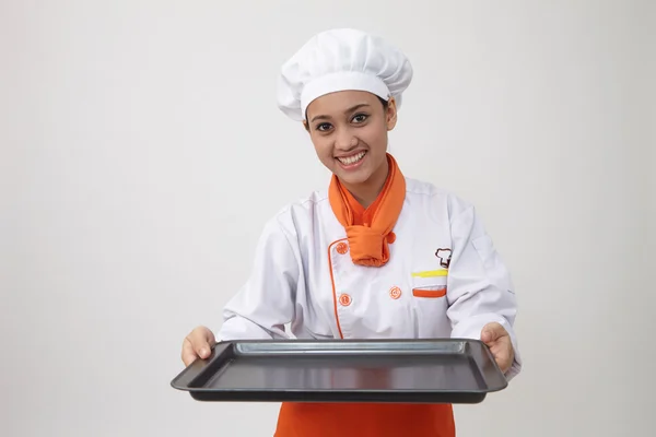 Donna indiana chef — Foto Stock