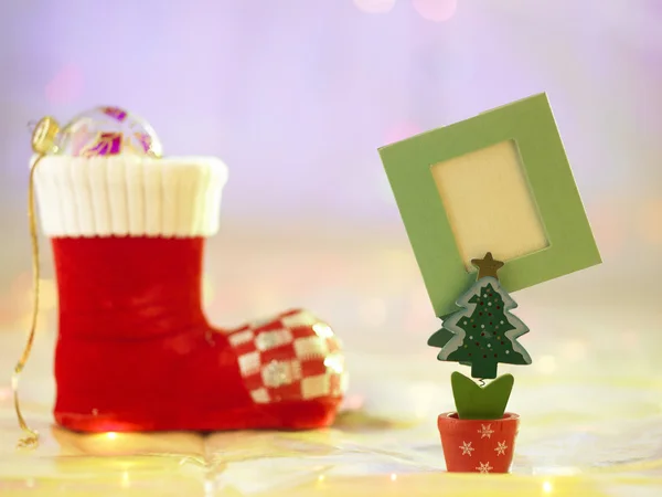 Santa's red boot — Stock Photo, Image