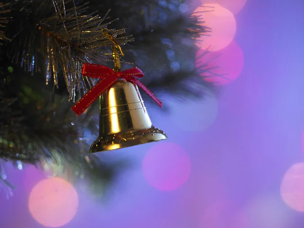 Boże Narodzenie złoty dzwon — Zdjęcie stockowe