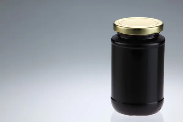 Mermelada blackcurrent en frasco — Foto de Stock