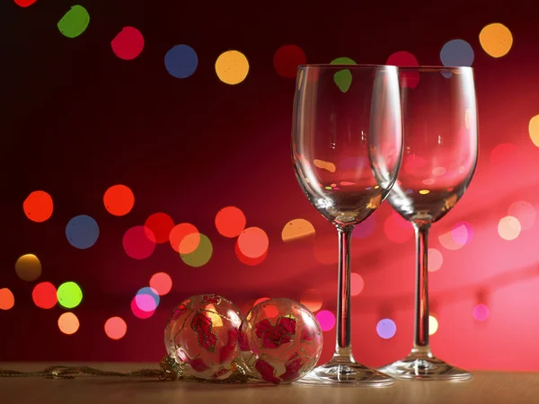 Empty wine glasses — Stock Photo, Image