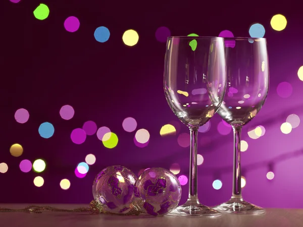 Empty wine glasses — Stock Photo, Image