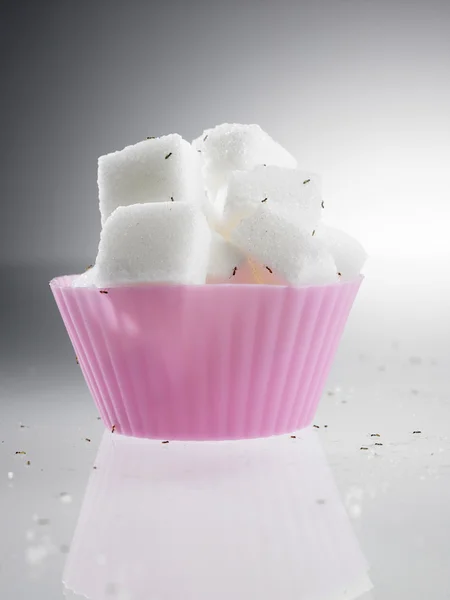 White sugar cubes — Stock Photo, Image