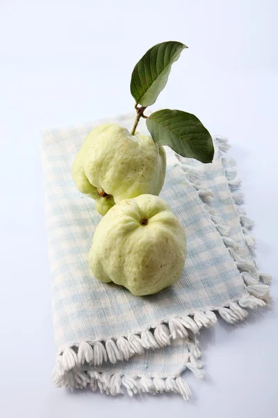 Green quavas with leaves — Stock Photo, Image