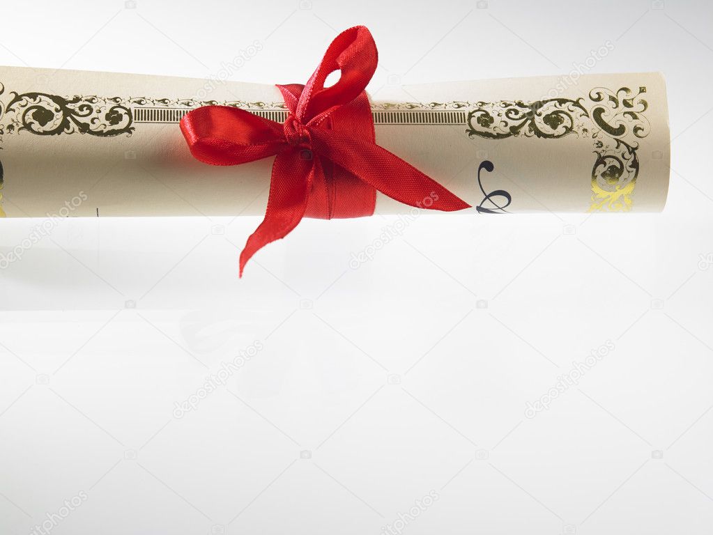 certificate with the red ribbon stock photo eskaylim 93182144 ribbon certificate