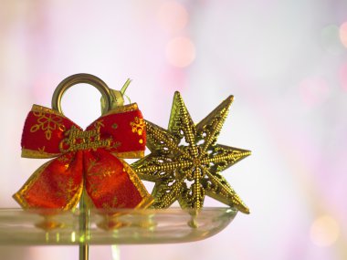 Yakın çekim görünümü güzel Noel süslemeleri 