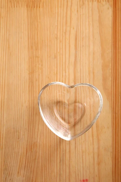 Herzförmige Glasschleife — Stockfoto