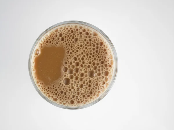 Té con leche en el vaso —  Fotos de Stock