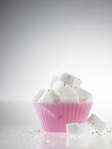 Cubos de açúcar branco — Fotografia de Stock