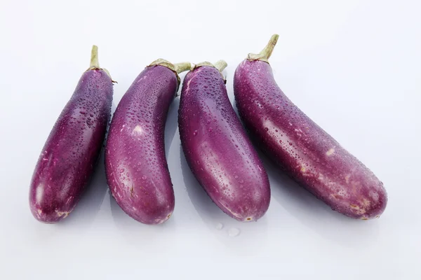 Fresh purple eggplants — Stock Photo, Image