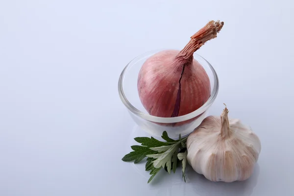 마늘 양파와 쑥 — 스톡 사진
