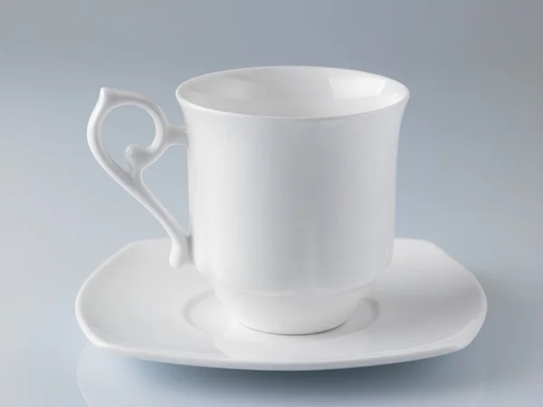 Tasse blanche avec poignée béatifique — Photo