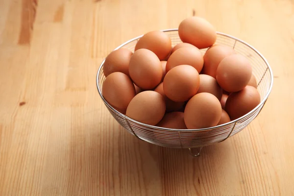 Fresh brown eggs — Stock Photo, Image